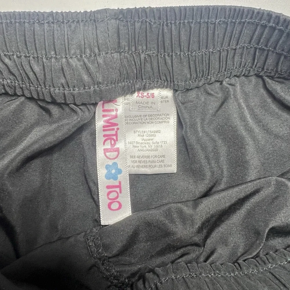 Vintage Y2K Limited Too Girls Mini Shorts‎ XS (Girls 5/6) 2000s Black Athletic